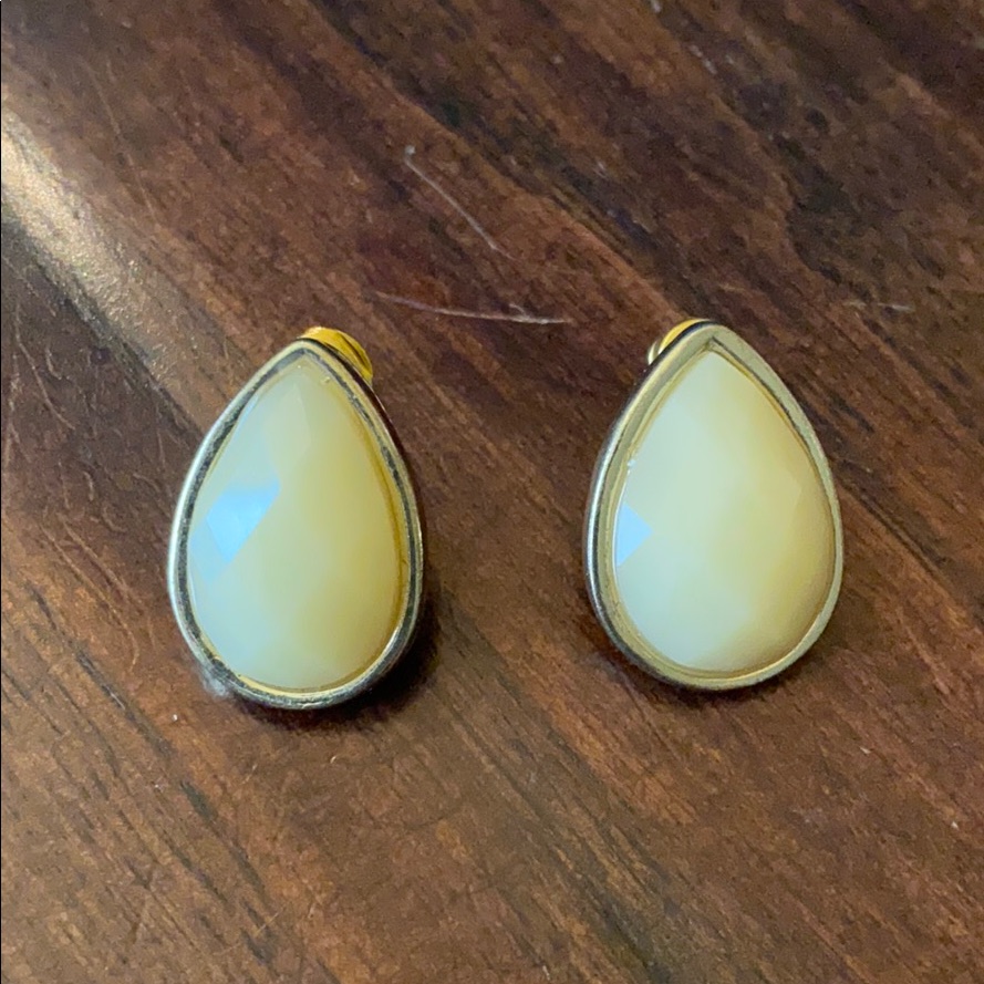 Off White Stud Earrings